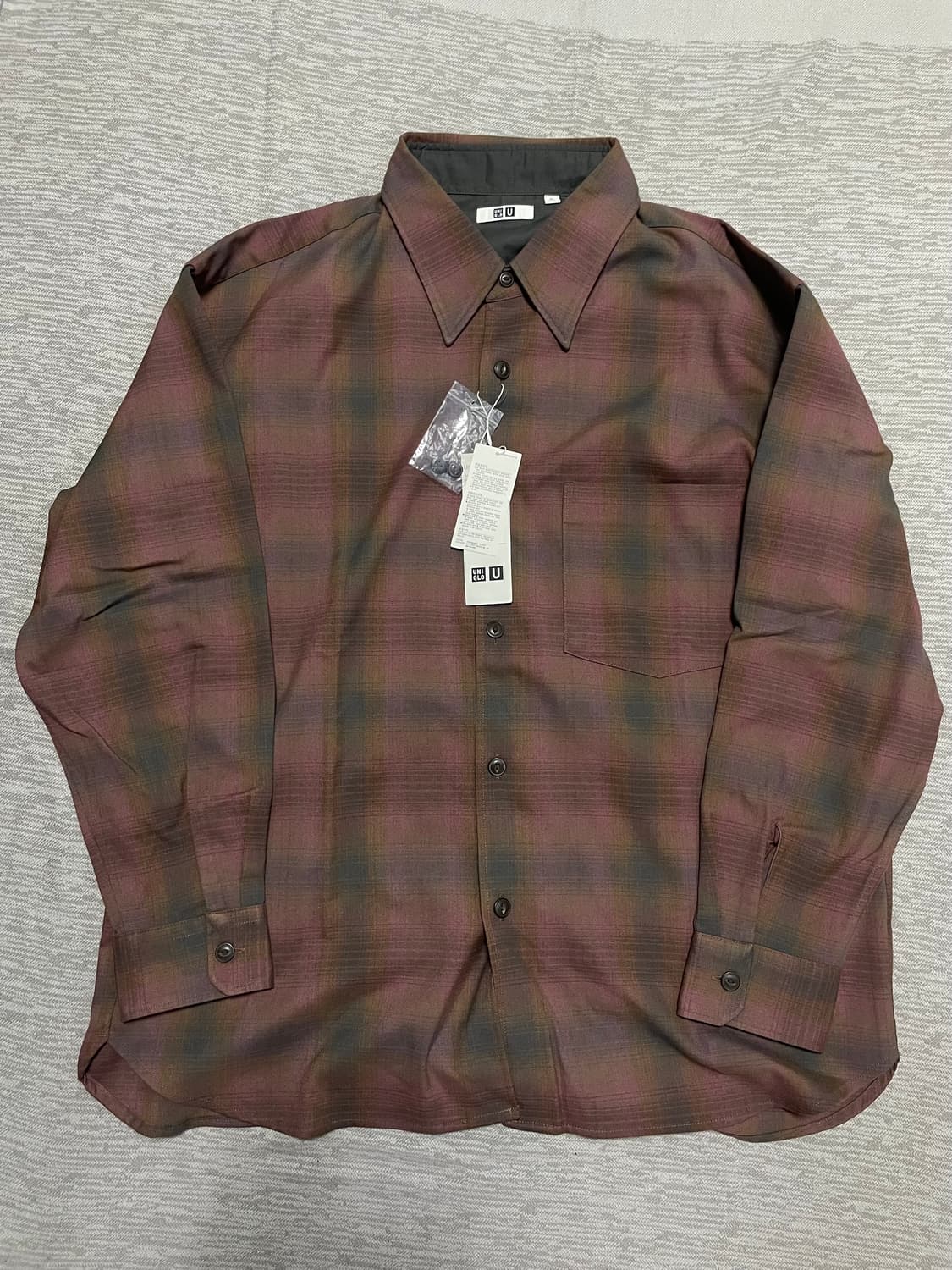 유니클로 오버사이즈 체크셔츠 XL 상품이미지1