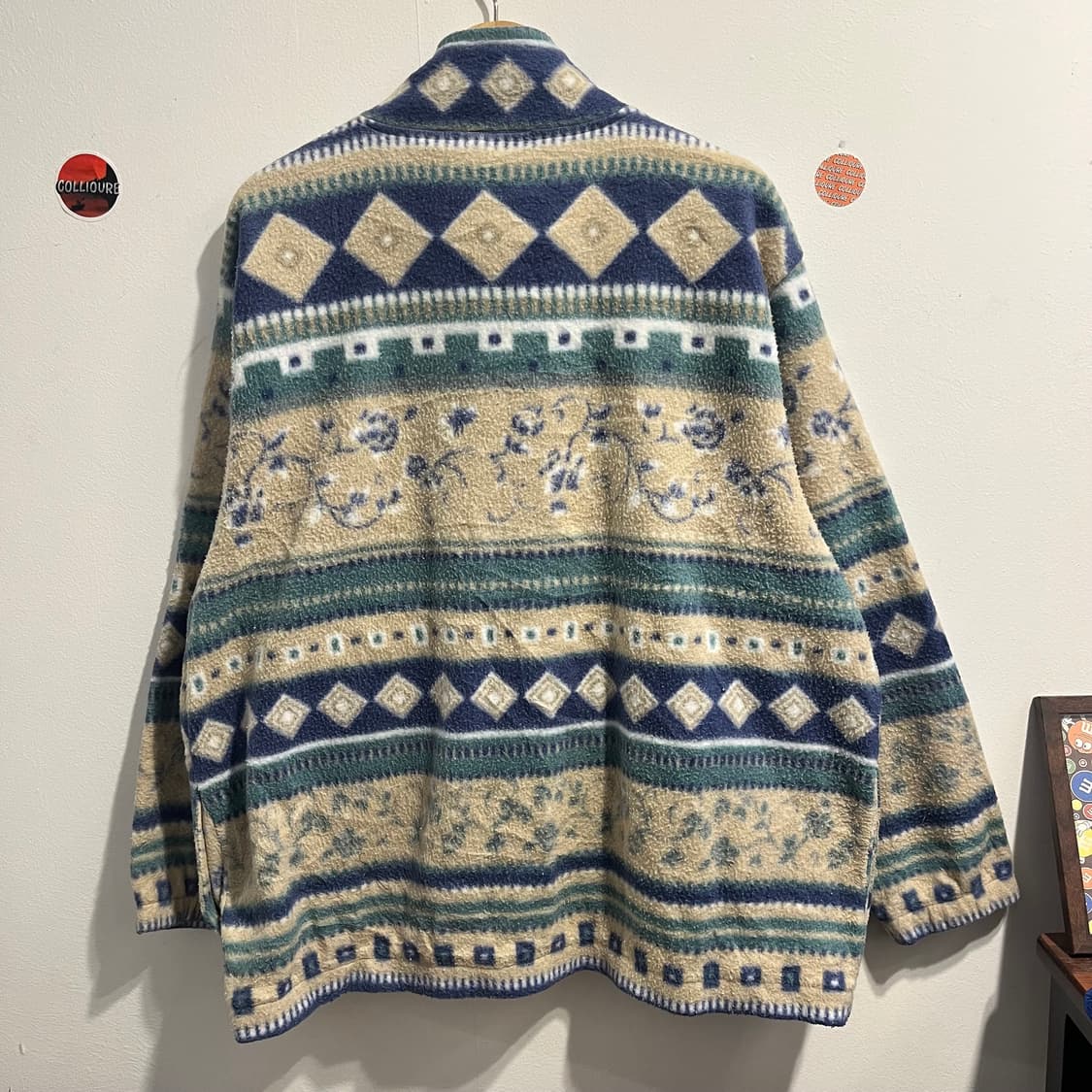 빈티지 패턴 울 집업 자켓 상품이미지2