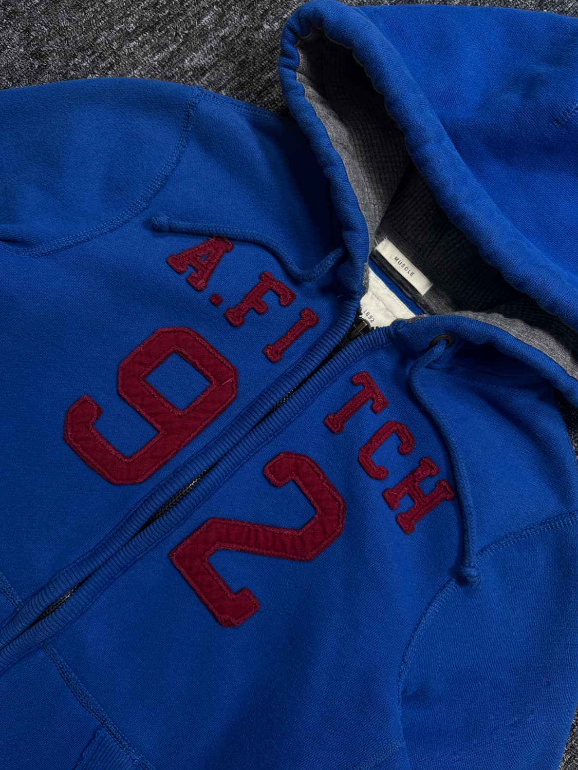 아베크롬비 로고 블루 후드집업 상품이미지4