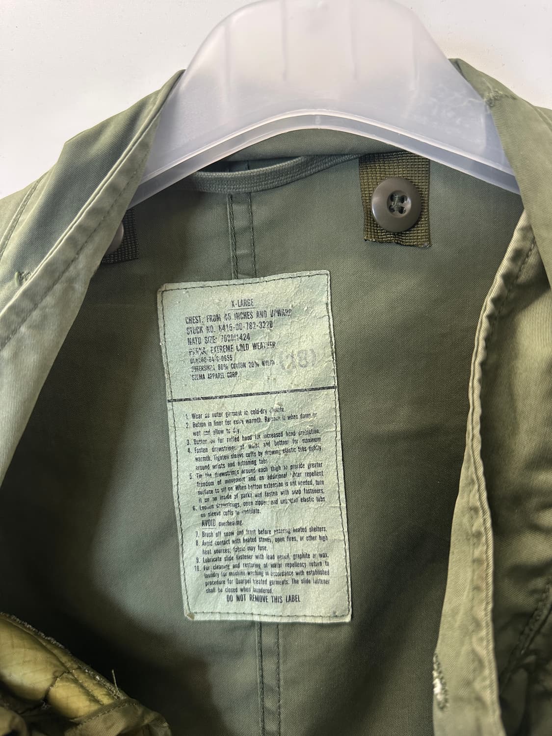 M65 피쉬테일 필드자켓 오리지날 XL 상품이미지5