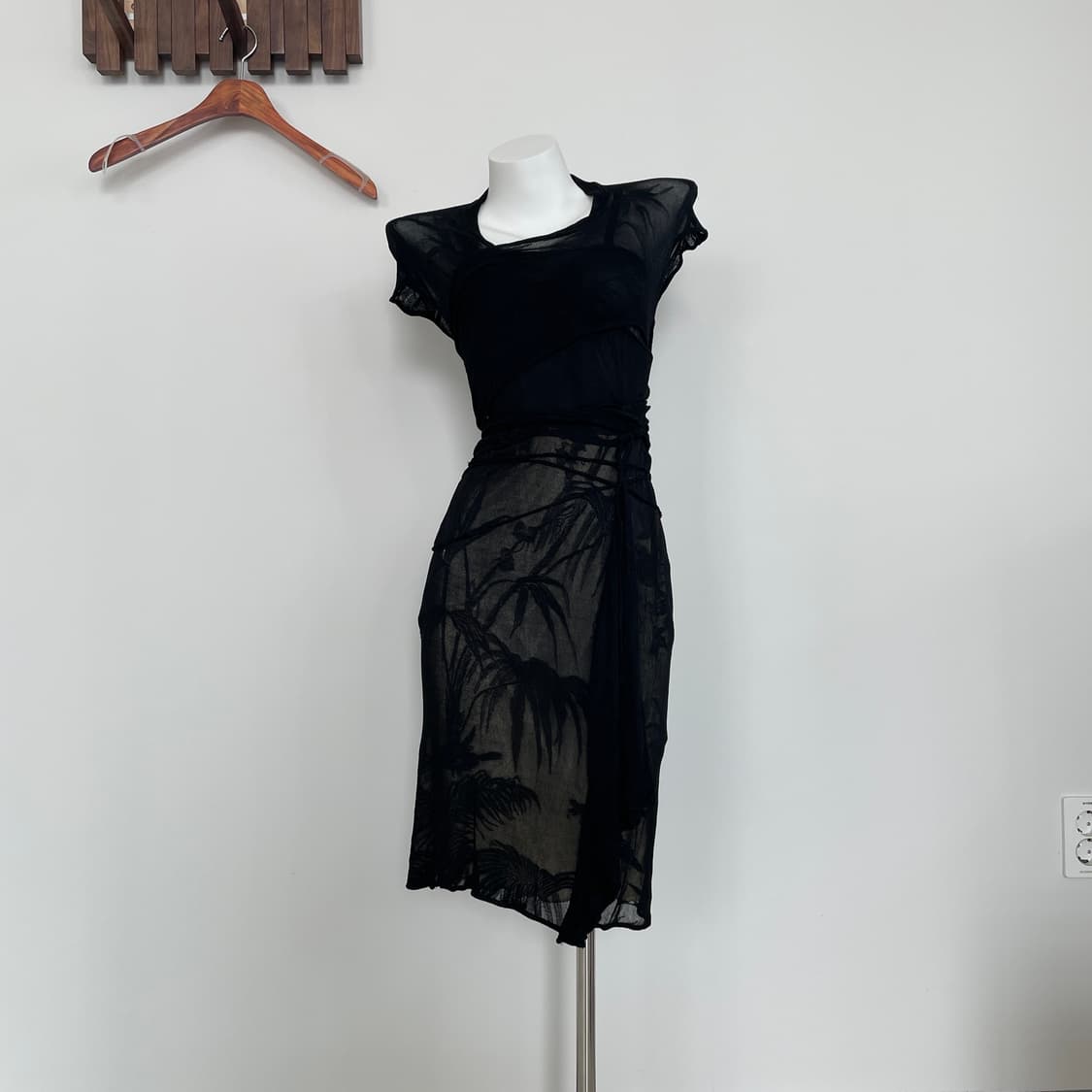 겐조 메시 랩 아일렛 레이어드 드레스 원피스 상품이미지1