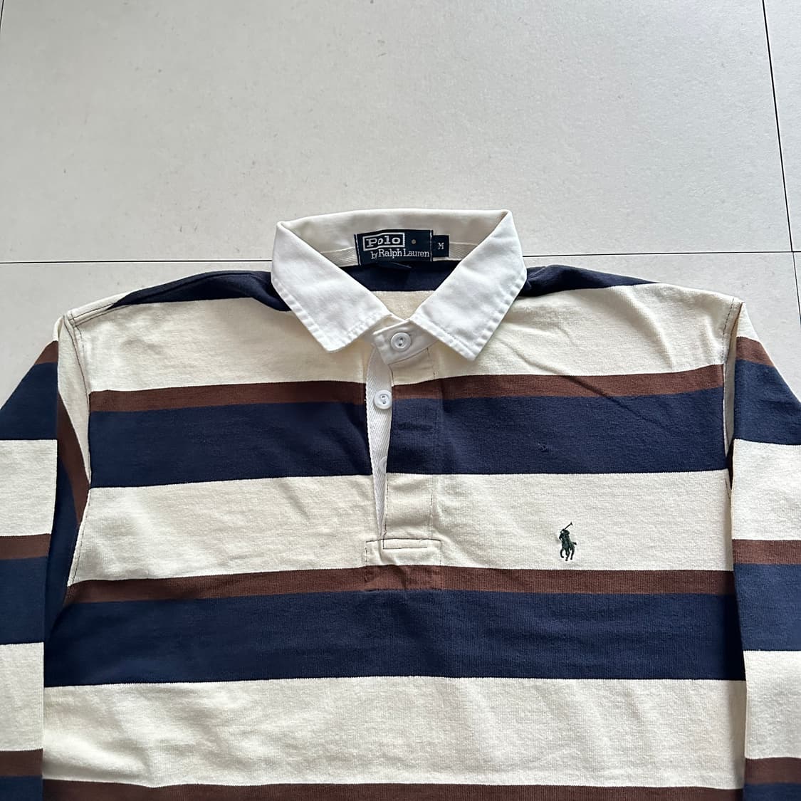 90s 폴로 랄프로렌 빈티지 스트라이프 럭비셔츠  상품이미지2