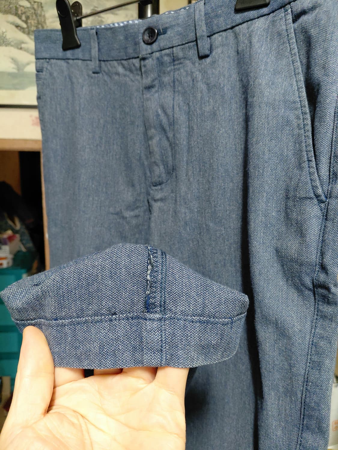 [바나나리퍼블릭]코튼 미니 헤링본 켄필드 바지 31사이즈 상품이미지8