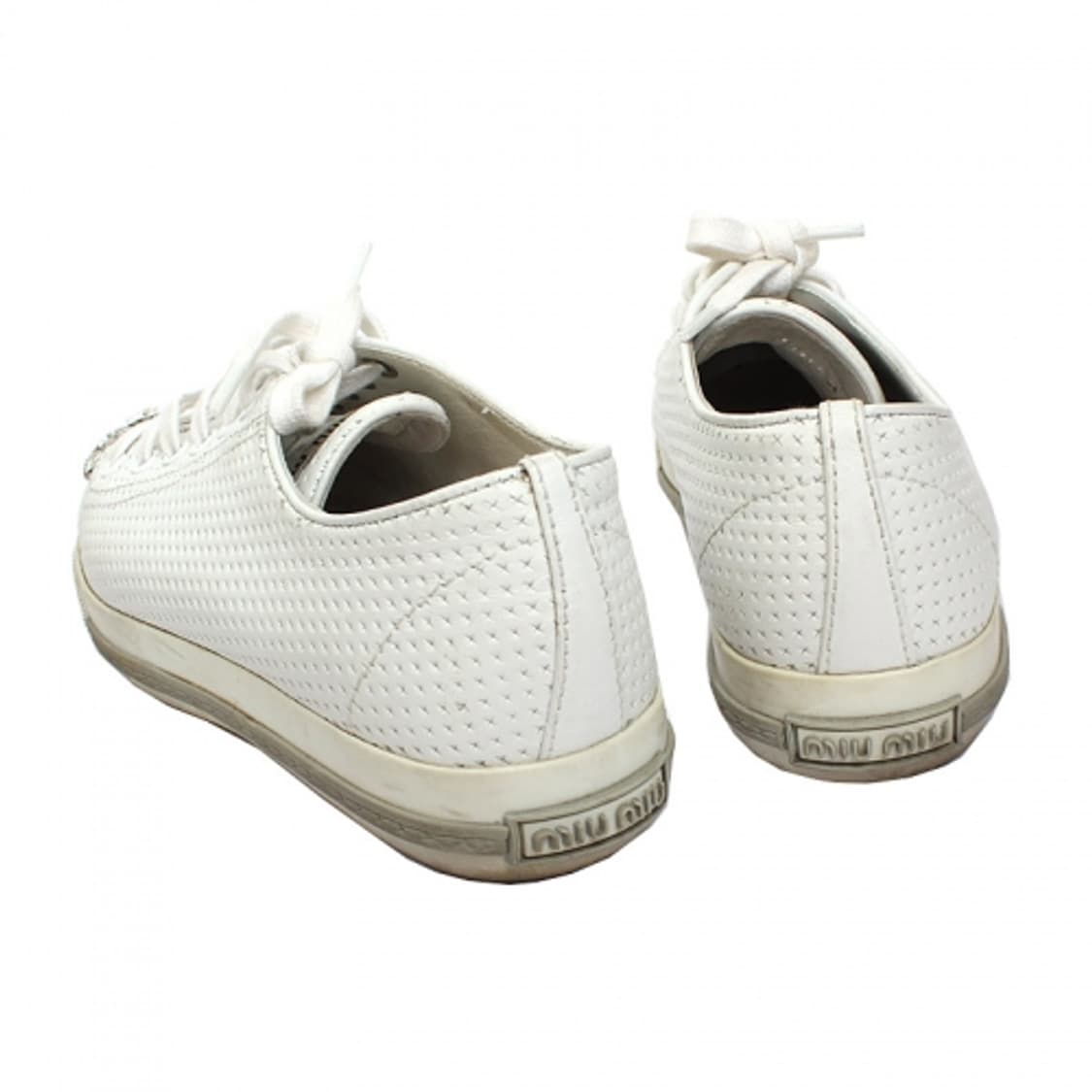 미우미우 화이트 크리스탈 스니커즈 (36) 상품이미지4