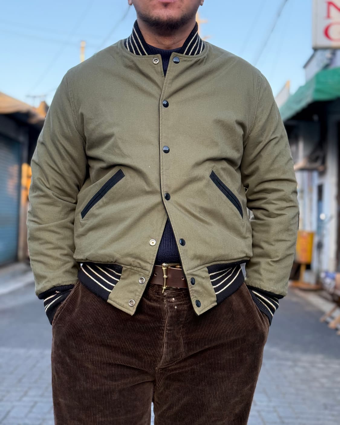 스타일아이즈 by 슈가케인 리버시블 페인팅 바시티 자켓 38 상품이미지9