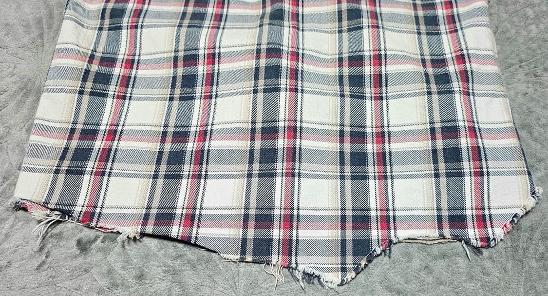 KURO denim 체크 핸드스티치 핸드페인팅 셔츠 상품이미지4