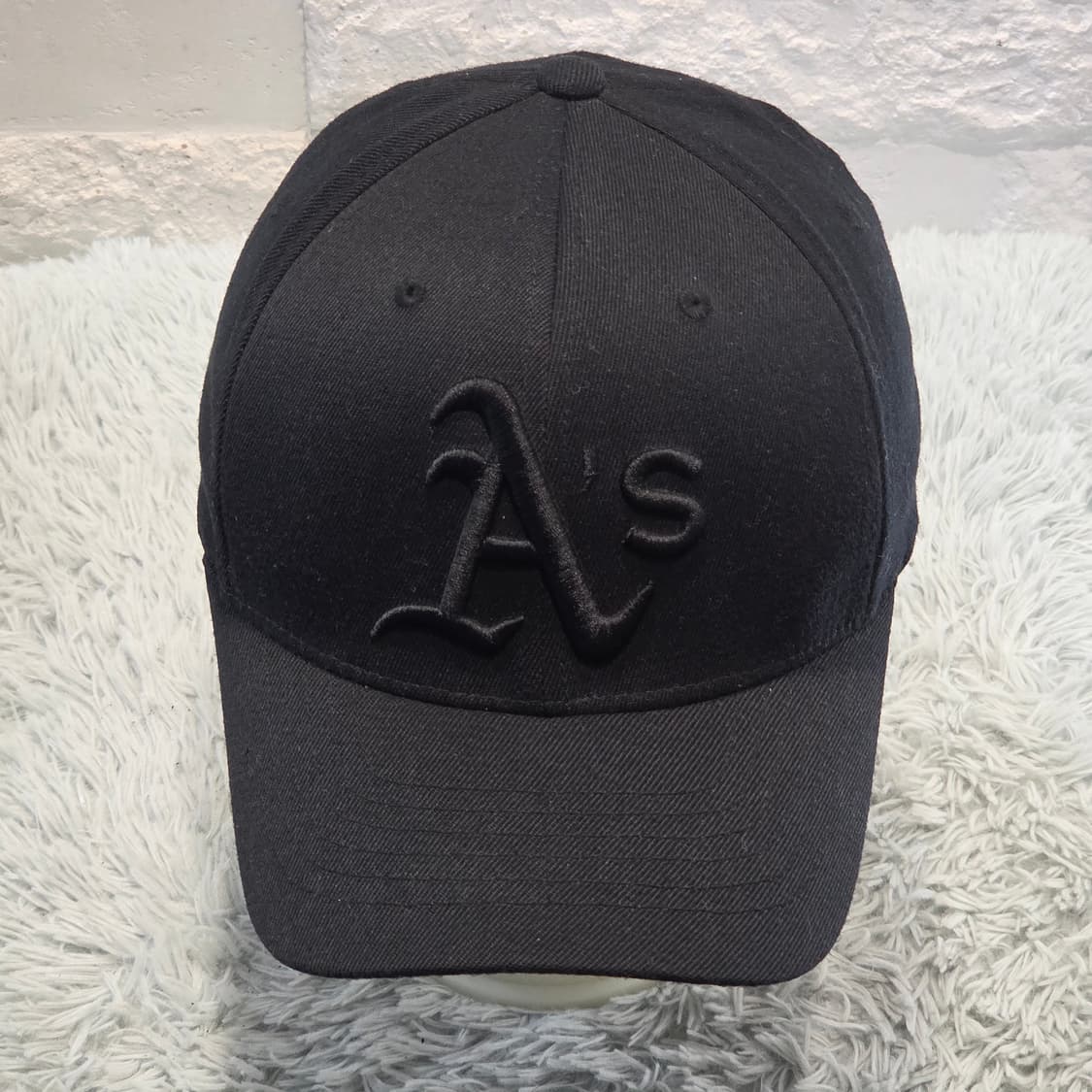 L7-9:MLB 오클랜드 애슬레틱스 블랙 로고 볼캡 57cm 상품이미지1