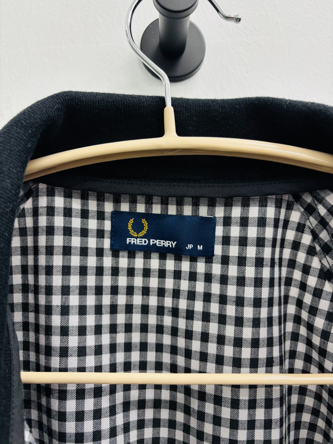 프레드 페리 FRED PERRY 깅엄 체크 트랙 자켓 상품이미지3