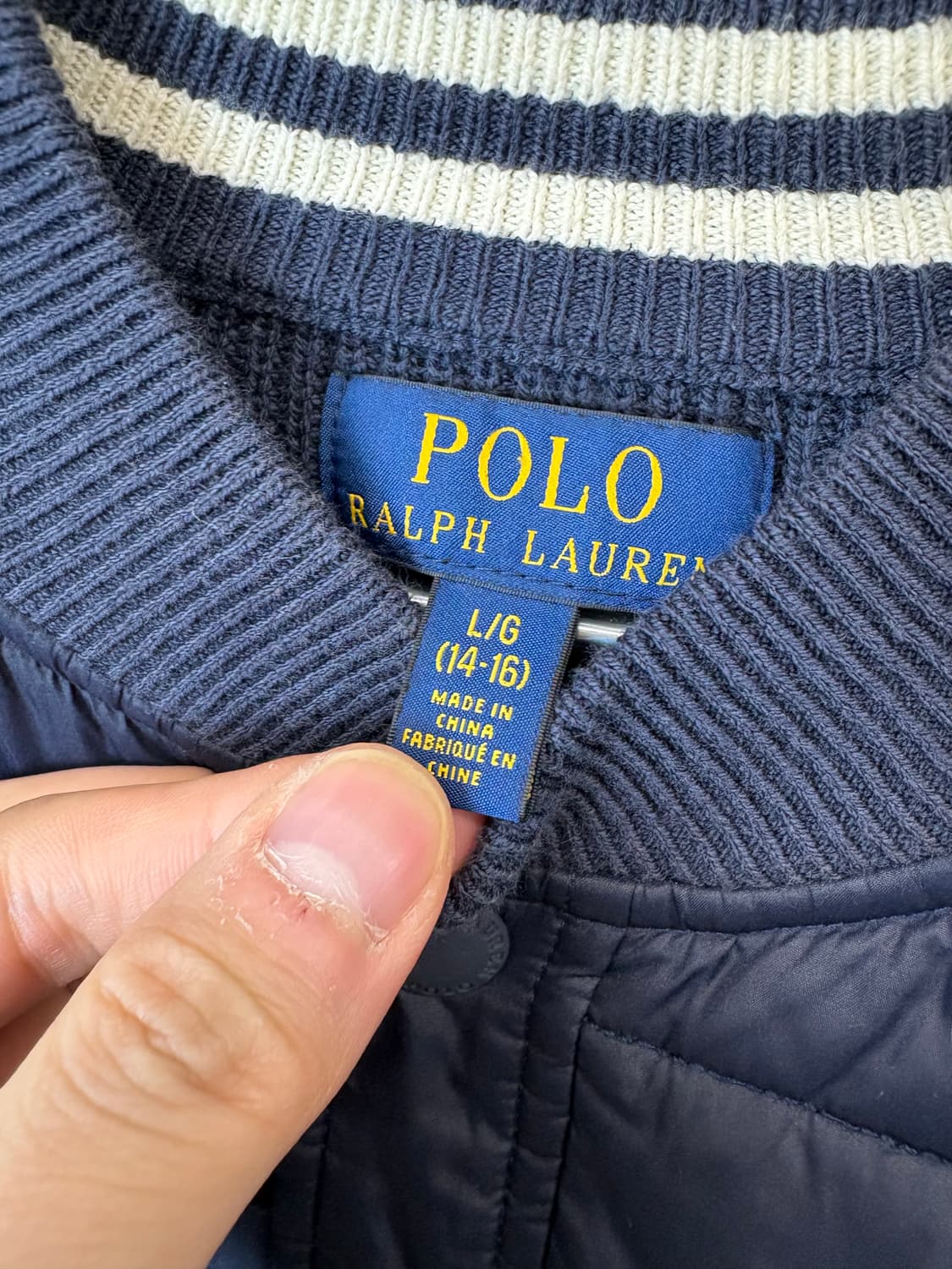 폴로랄프로렌 보이즈 경량 퀼팅 니트 자켓 상품이미지6