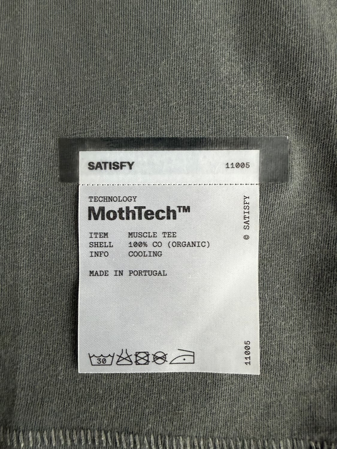 [M] 새티스파이 모스테크 머슬 티셔츠 페이디드 블랙 상품이미지3