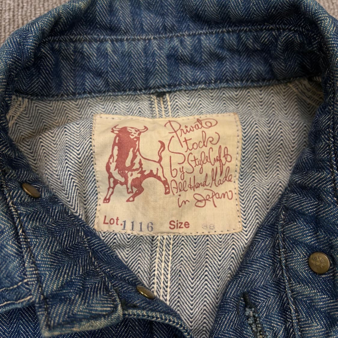 90s evisu evis 에비수 히코리 워크 초어 데님자켓  상품이미지2