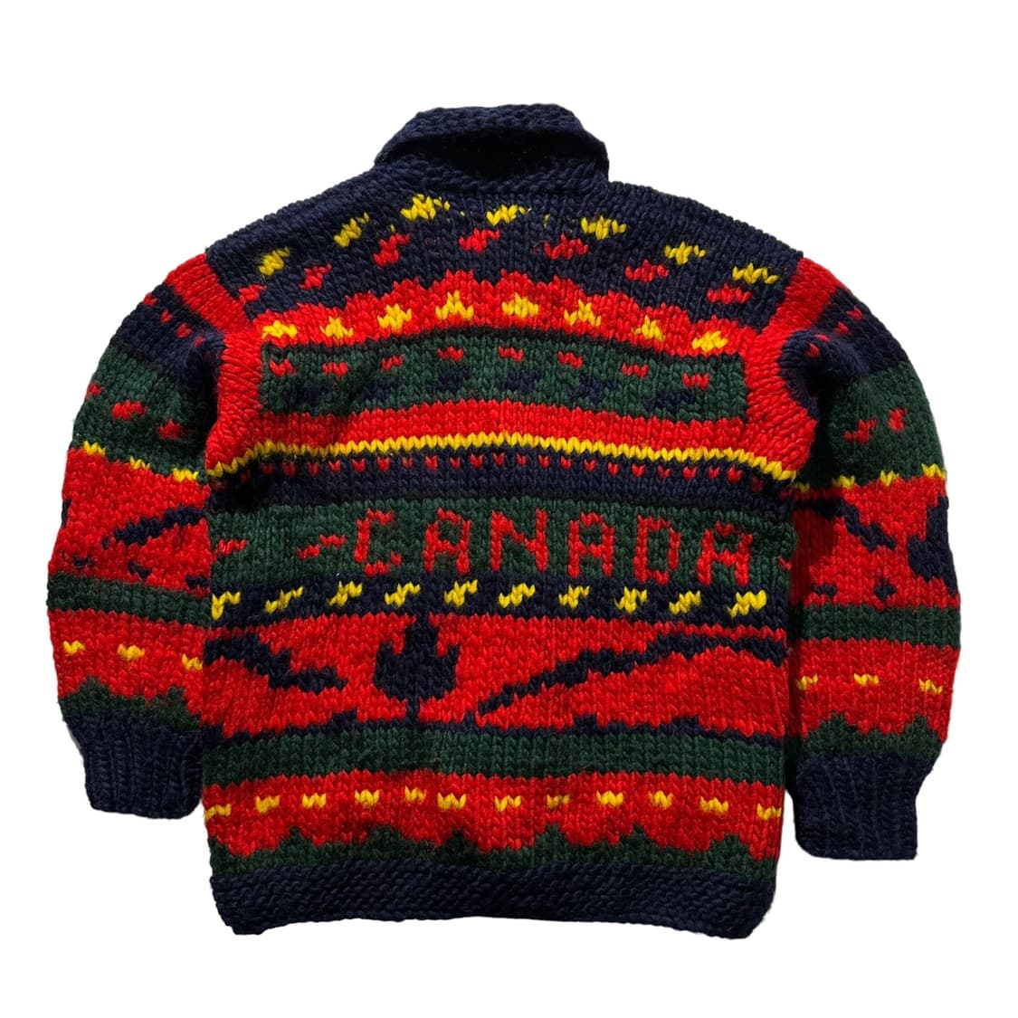 FAB 메이플 캐나다 패턴 코위찬 숄카라 니트 가디건 상품이미지3