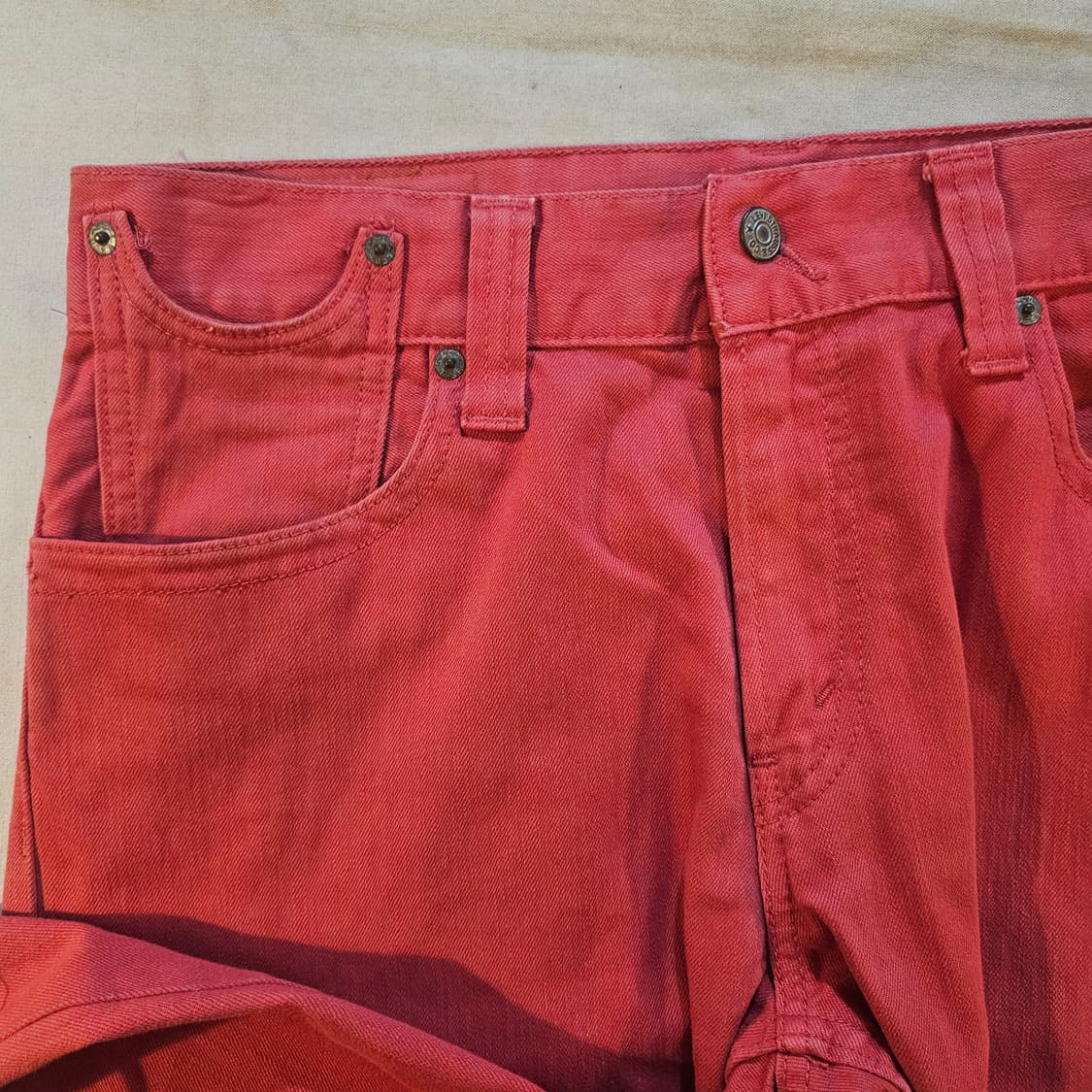 32inch 리바이스 523 레드 핑크진 데님팬츠 상품이미지7