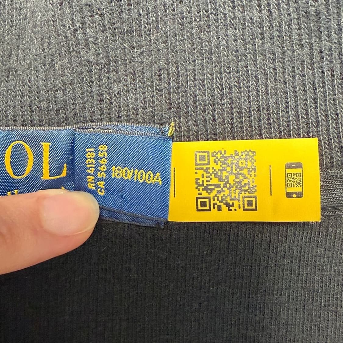 폴로랄프로렌 반집업 니트 블랙 L 상품이미지6