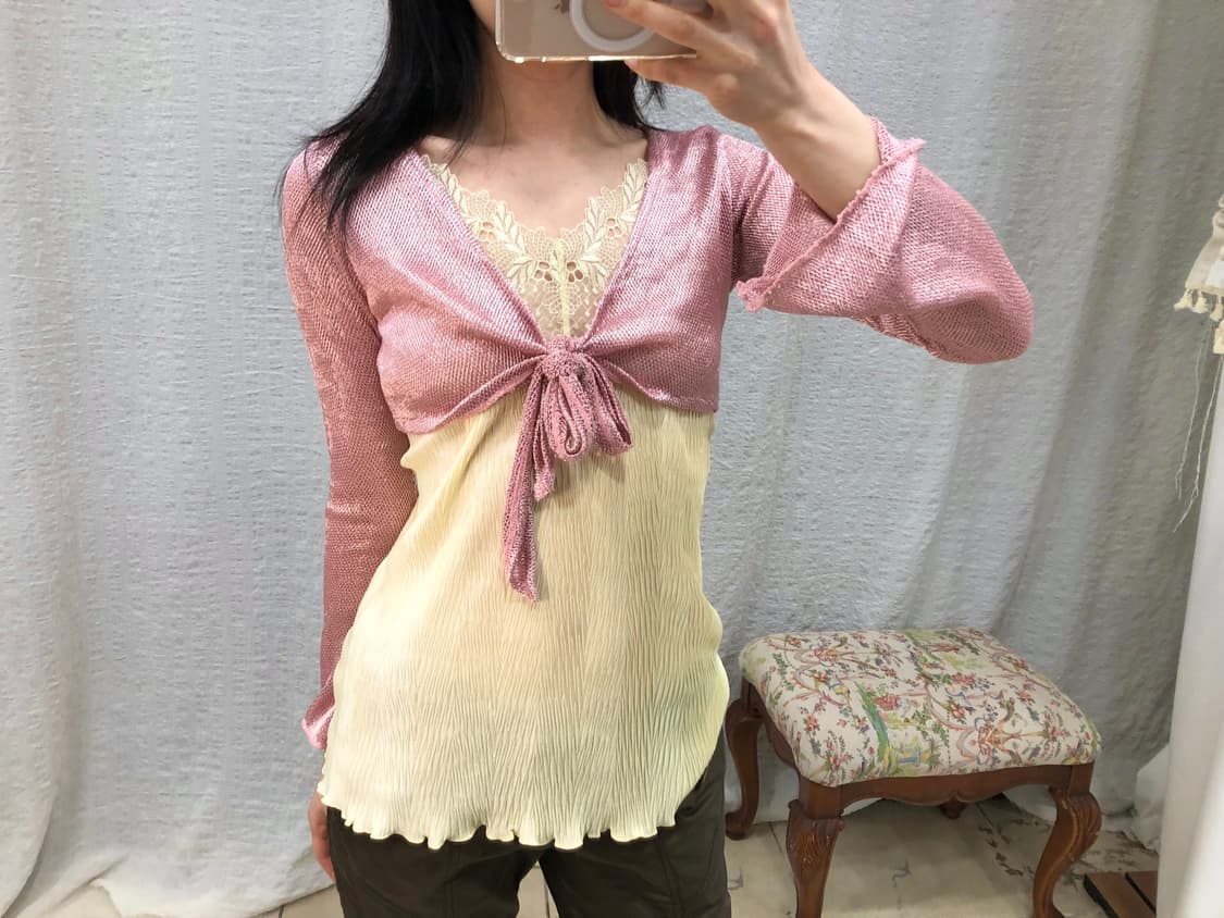 Rose glow knit bolero 상품이미지5