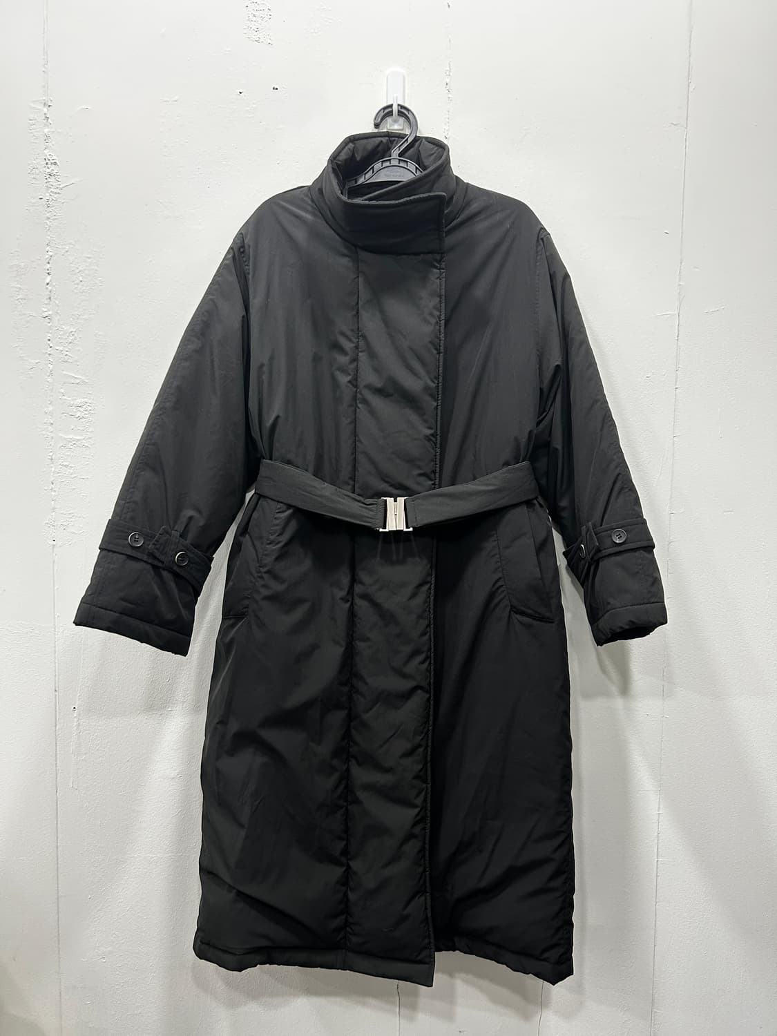 베라왕 VW 구스다운 벨티드 롱 패딩코트 66 블랙 상품이미지1