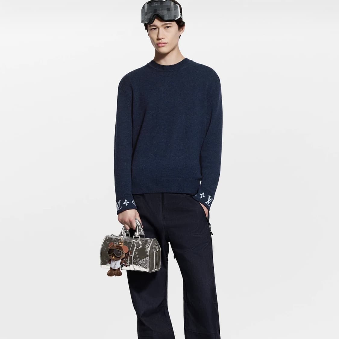 [S+급/XL] 루이비통 모노그램 캐시미어 풀 오버 니트 네이비 상품이미지7