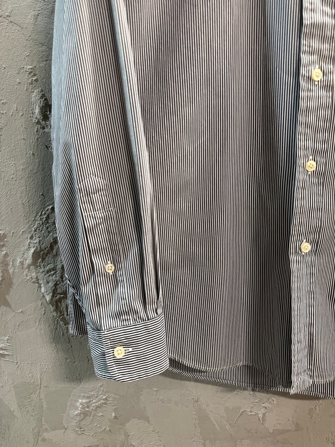 M 폴로 랄프로렌 POLO 클래식핏 스트라이프 셔츠 블랙 상품이미지2