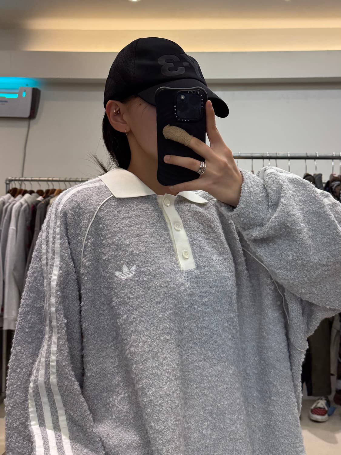 아디다스 부클 오버사이즈 럭비티 상품이미지5