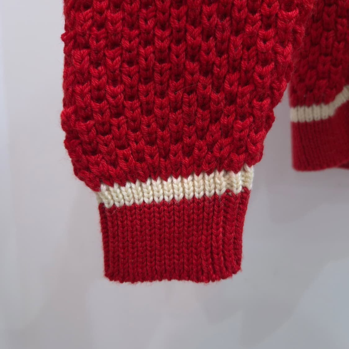 울혼방 눈꽃 레드 니트 일본제 상품이미지7