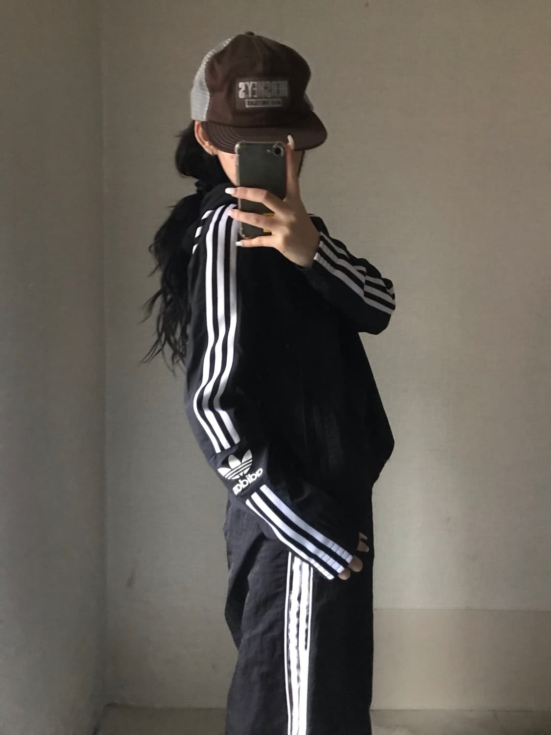 아디다스 블랙 윈드브레이커 상품이미지4