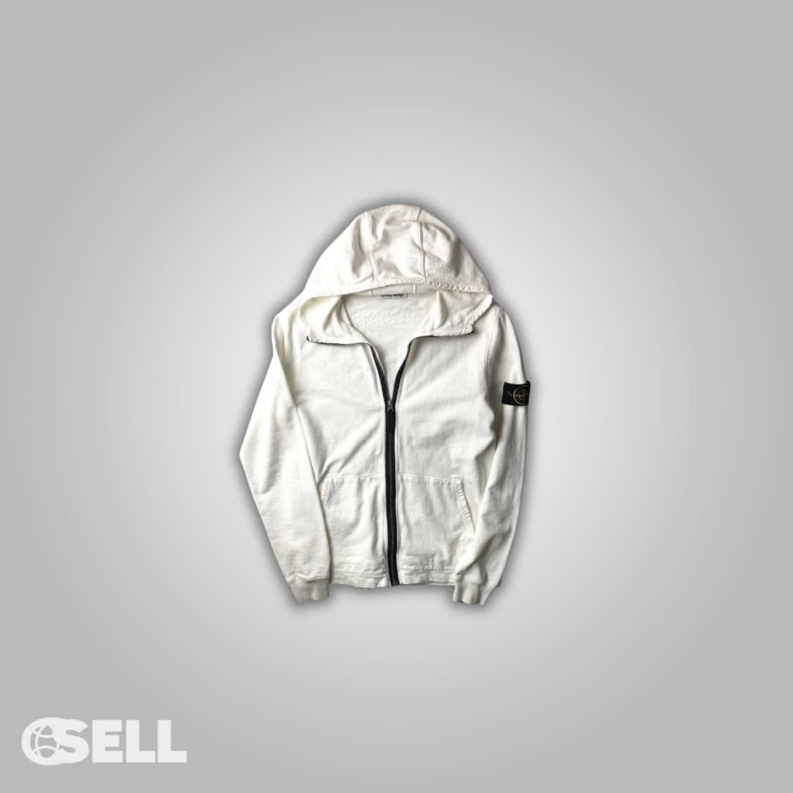 스톤아일랜드 화이트 후드집업 상품이미지1