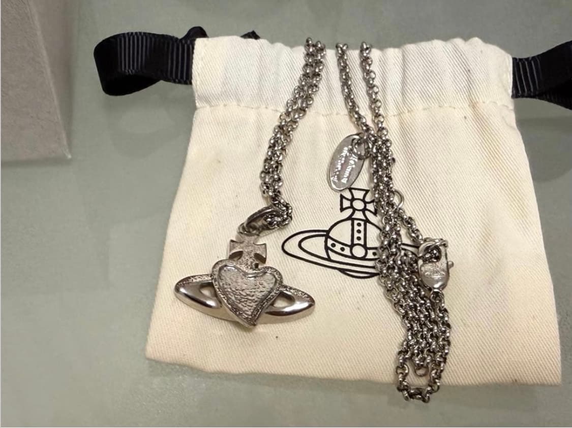 비비안웨스트우드 아카이브 콜드베이비블루 디아망떼 orb 팬던트 목걸이 상품이미지2