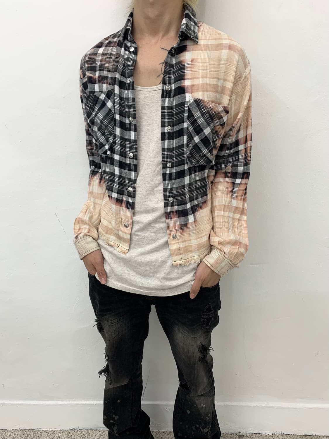 Diesel dyed cut off grunge shirt  상품이미지2
