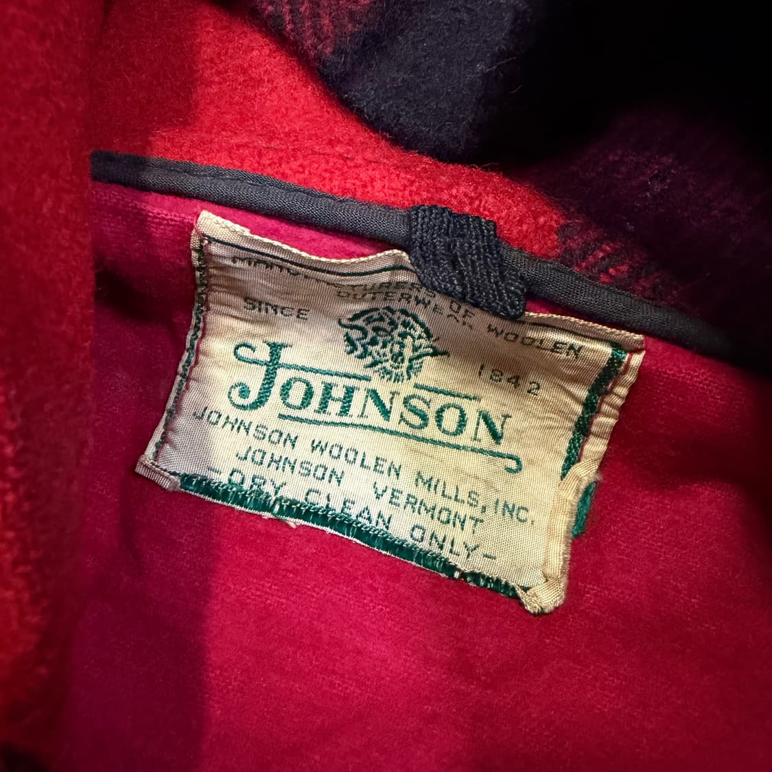 존슨울런밀스 버팔로 체크 후드 울 헌팅 자켓 상품이미지3