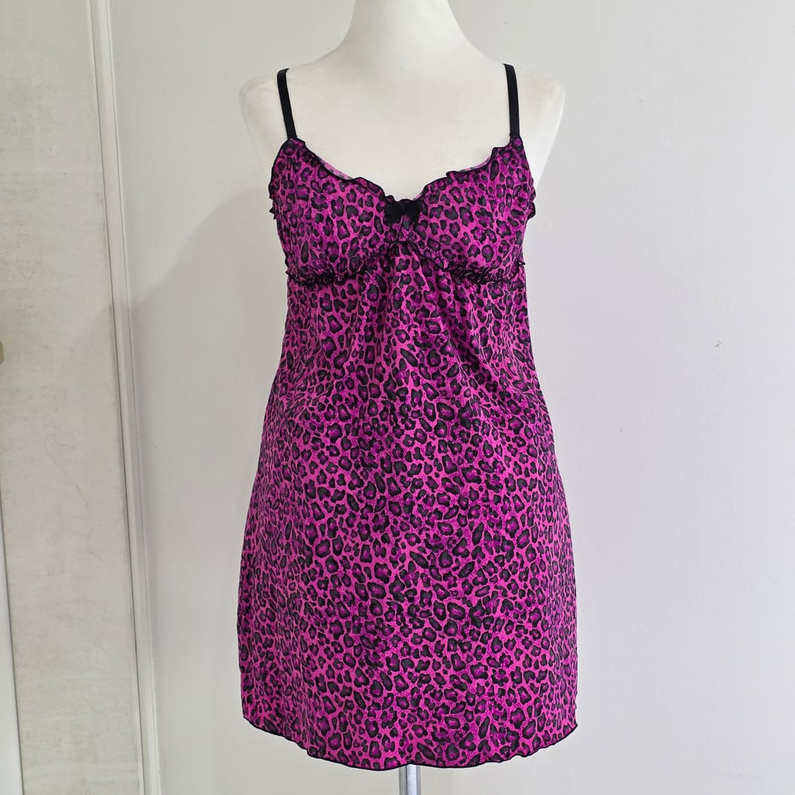 라센자 캐나다 란제리 호피 섹시 슬립원피스 상품이미지4