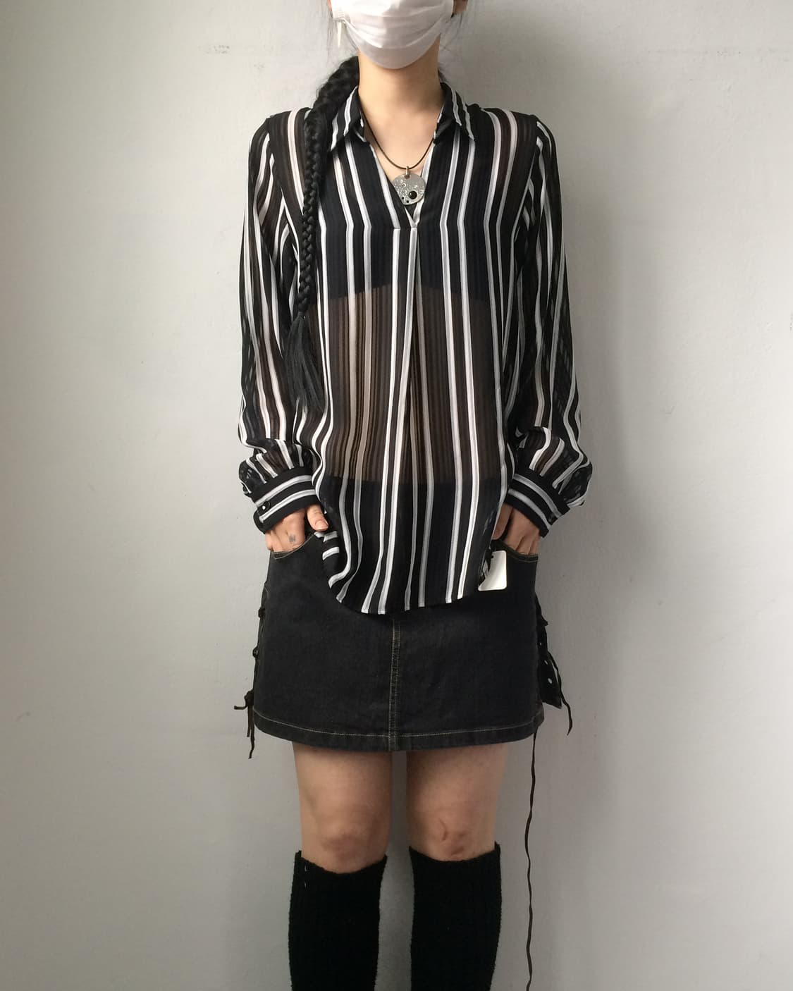 Lace up point mini skirt 상품이미지4