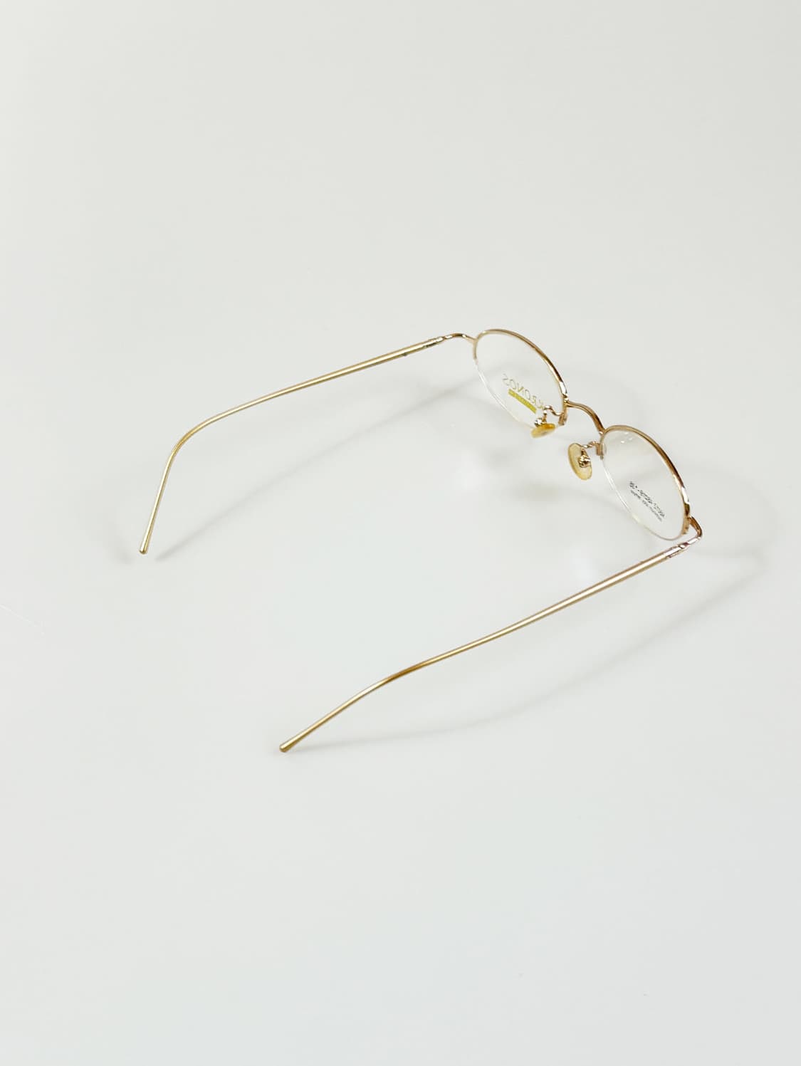 90s KRONOS 골드 오벌 반무테 빈티지 안경 상품이미지4