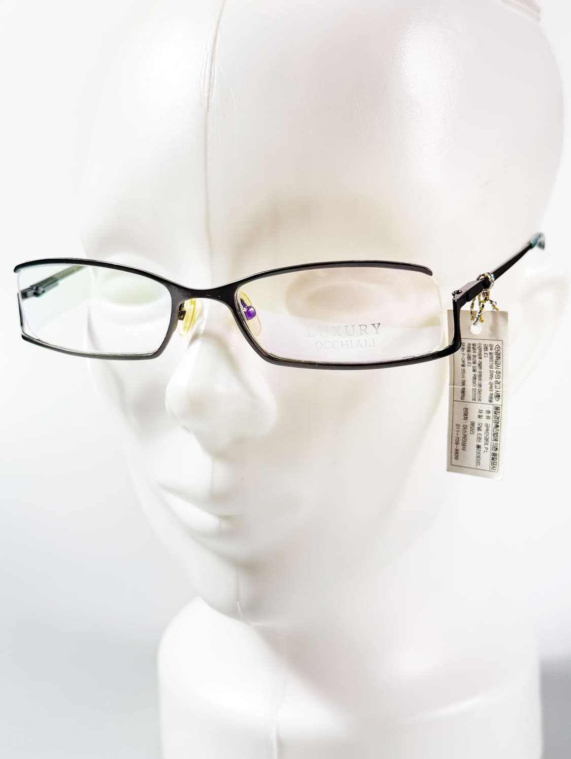 LUXURY OCCHIALI 언더림 스퀘어 메탈 빈티지 안경 상품이미지8