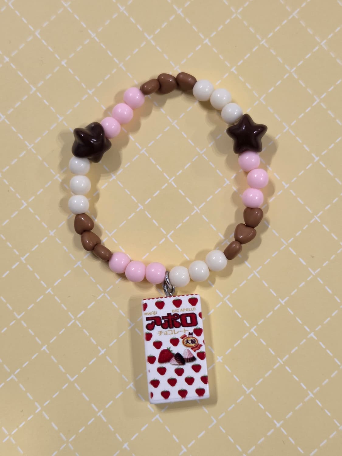 수제 핸드메이드 아폴로 초코 비즈 팔찌 상품이미지1