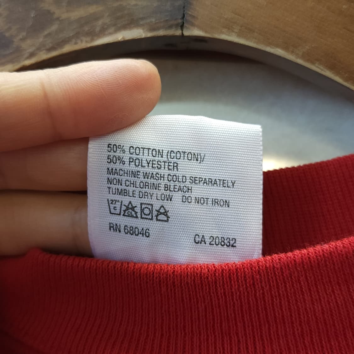 90s TULTEX 빈티지 스웻셔츠 플레인 스웻셔츠 레드 M 상품이미지8