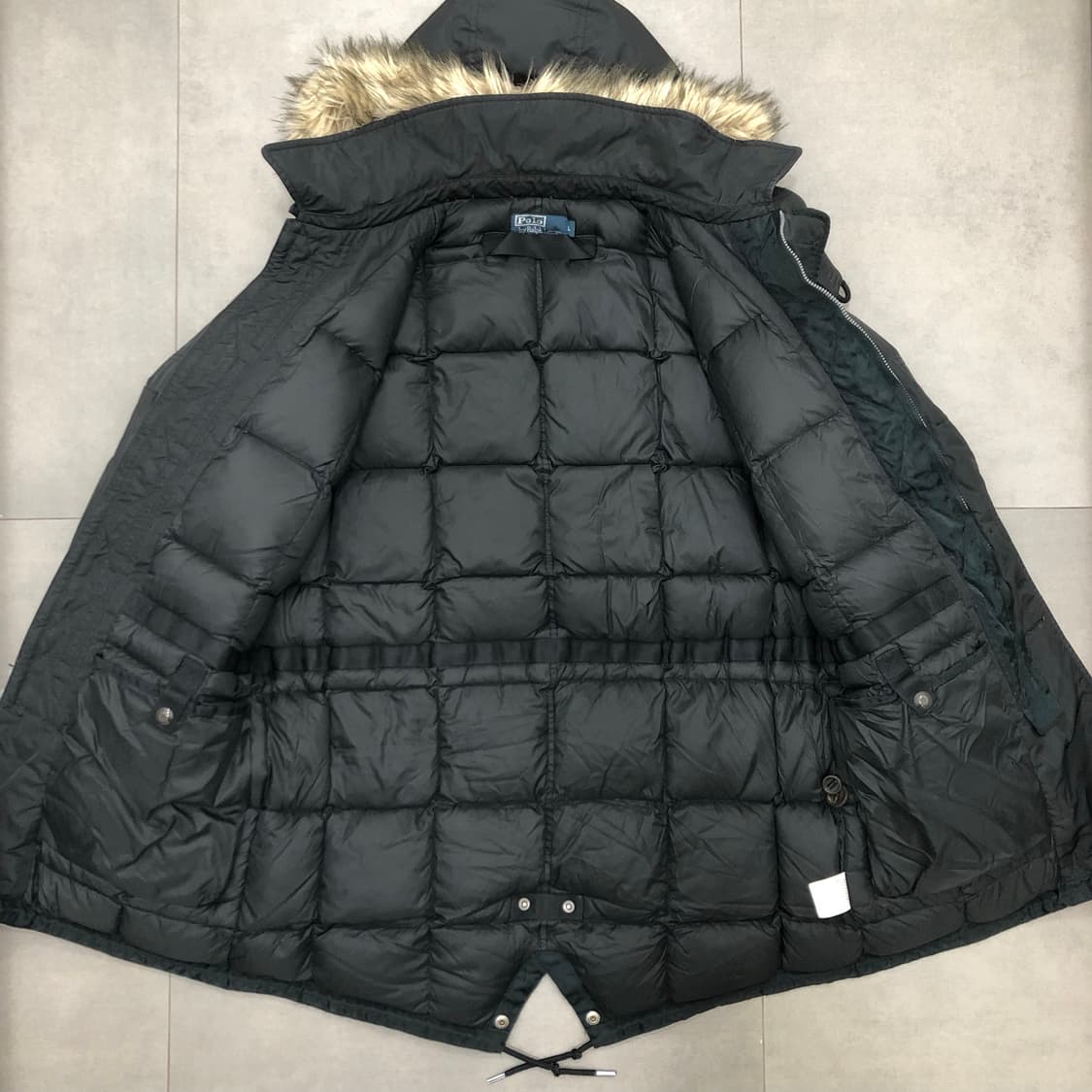 폴로 랄프로렌 피쉬테일 파카 밀리터리 덕다운 패딩 점퍼 블랙 L 상품이미지4