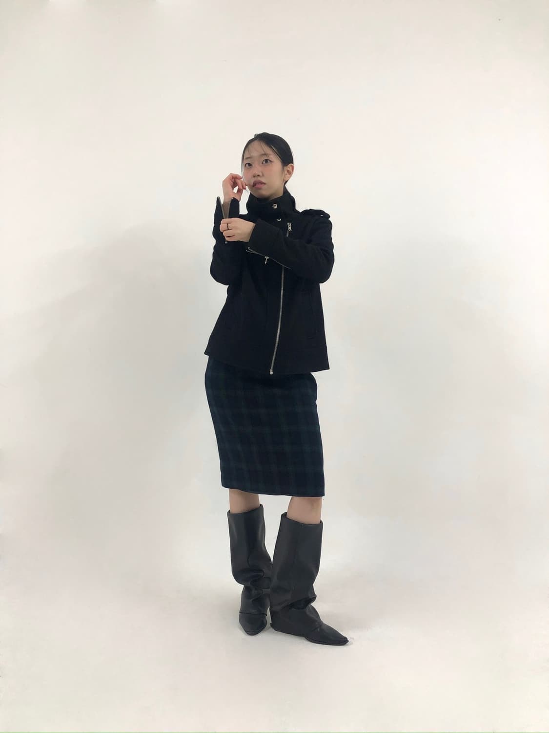 [코디세트] Green Check Set 상품이미지1