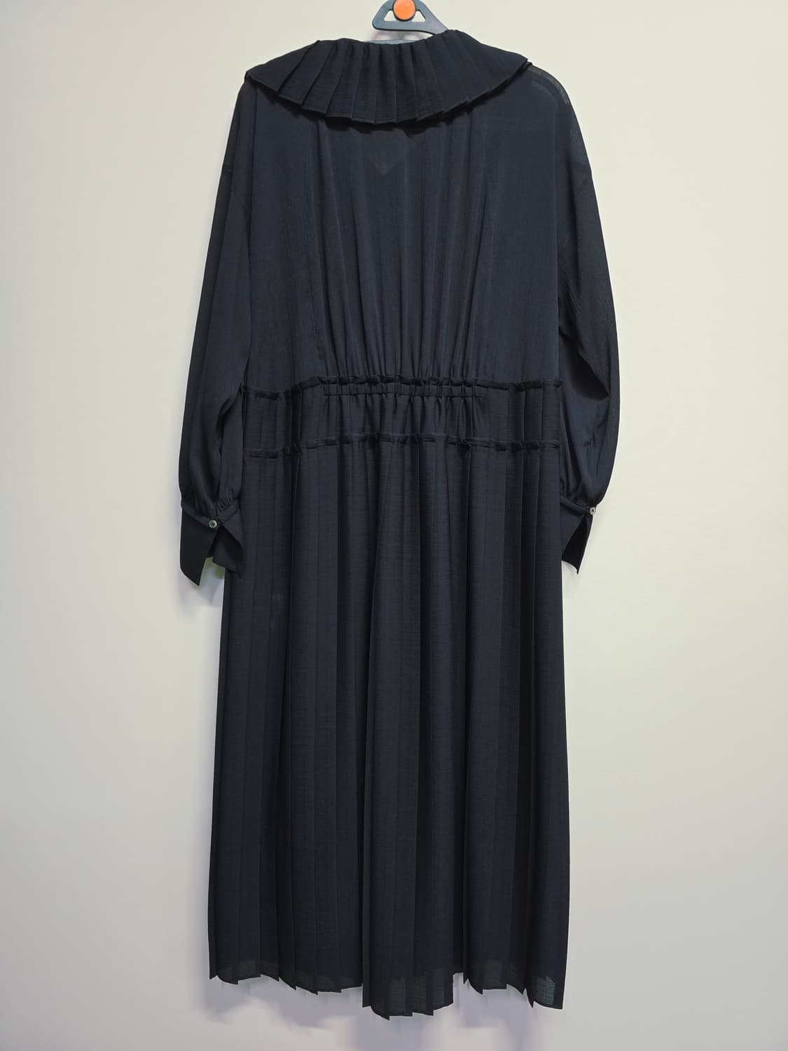 시스템 플리츠 롱원피스 프릴 카라 상품이미지5