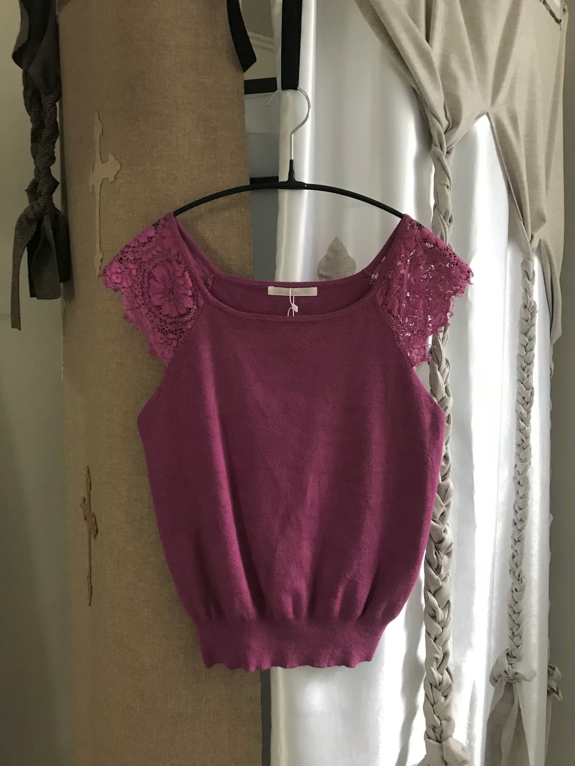 vintage lace pink knit 상품이미지5