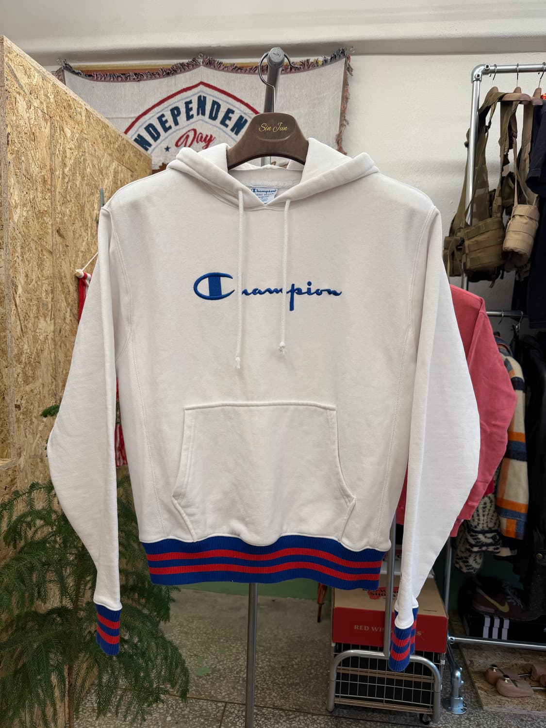 챔피온 리버스위브 후드티셔츠 상품이미지1