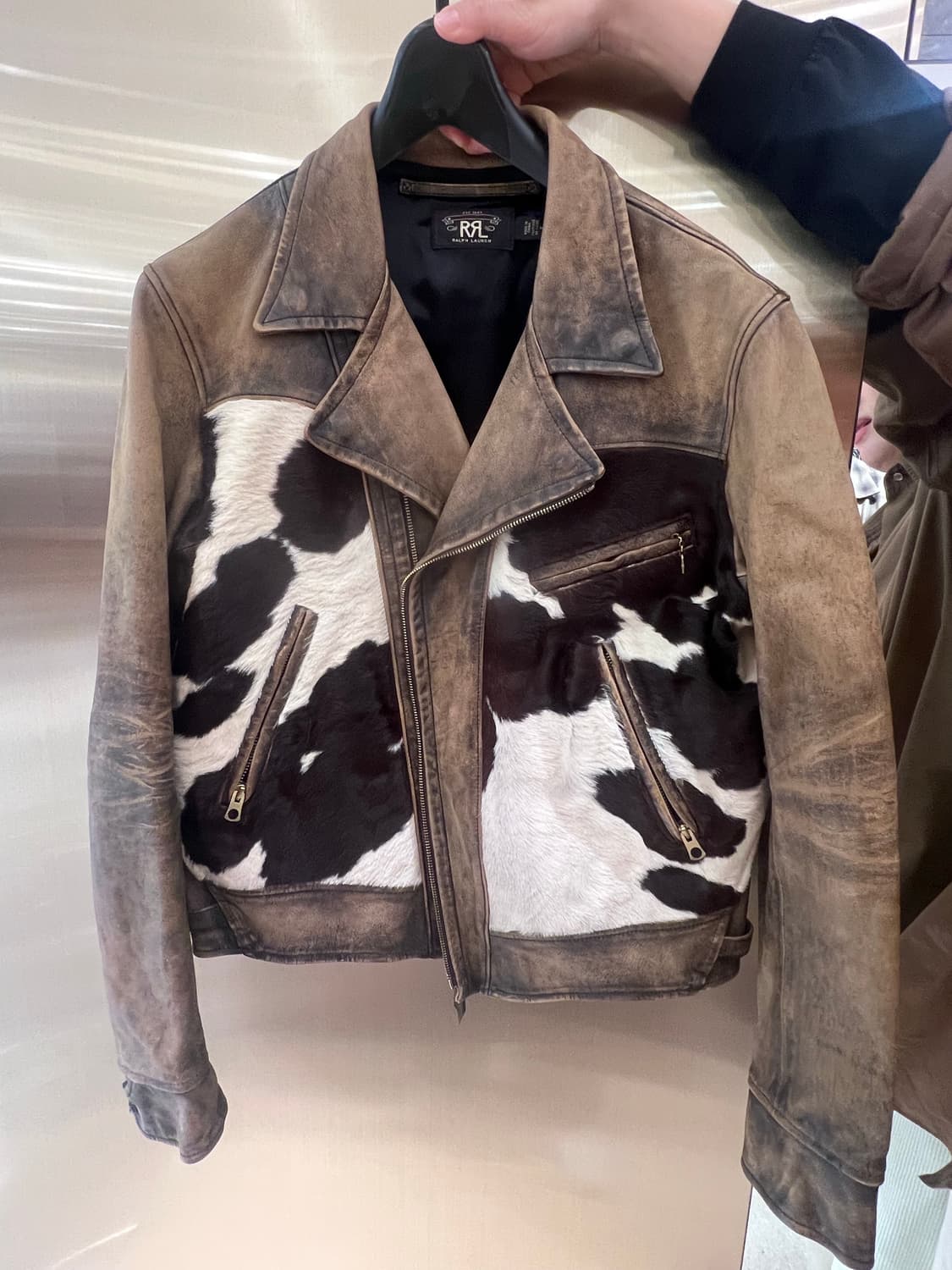 RRL 카우하이드 송치 모터사이클 레더재킷 M 상품이미지1