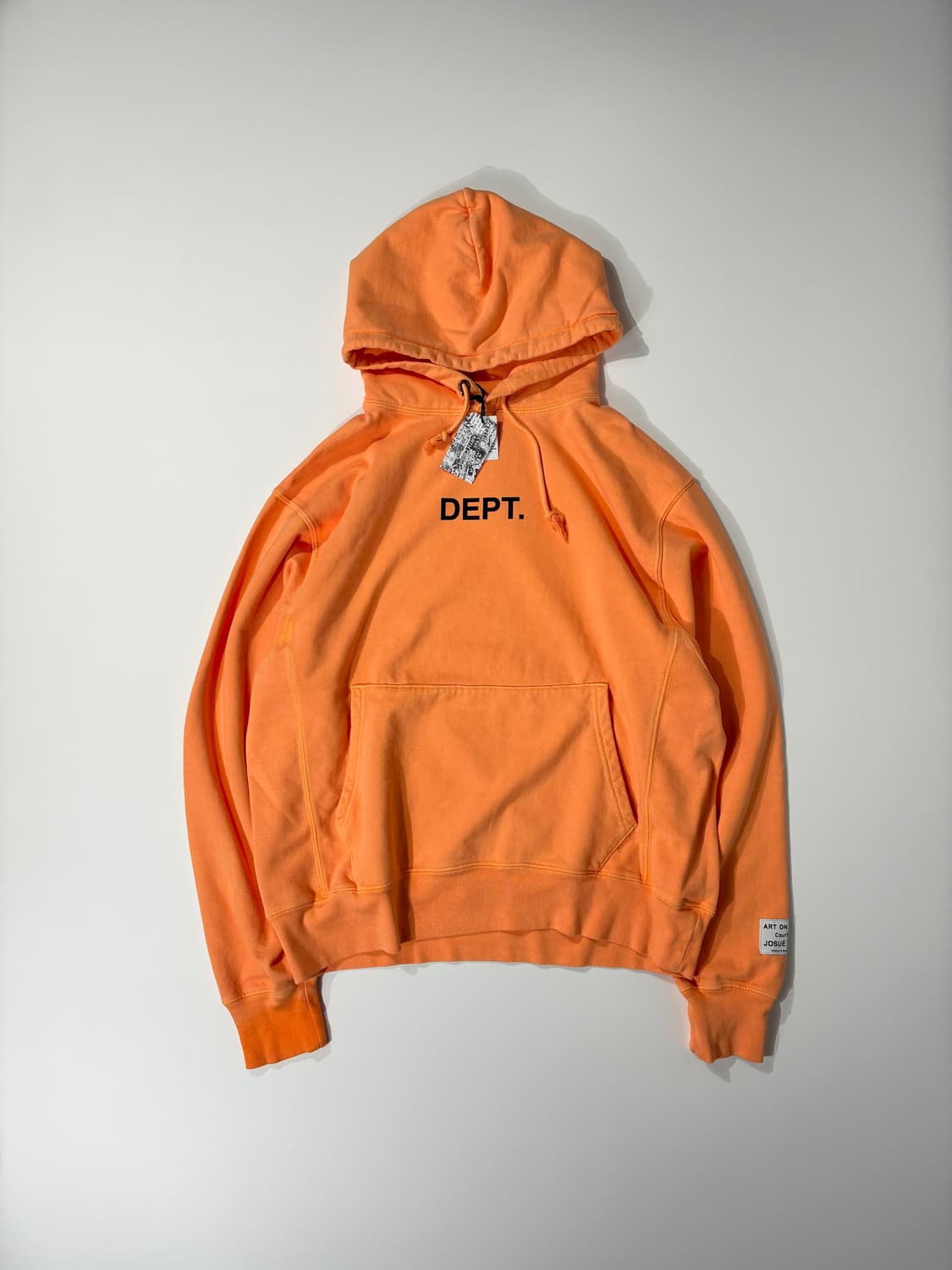 갤러리 디파트먼트 DEPT 로고 후드 티셔츠 플로 오렌지 L사이즈 상품이미지1