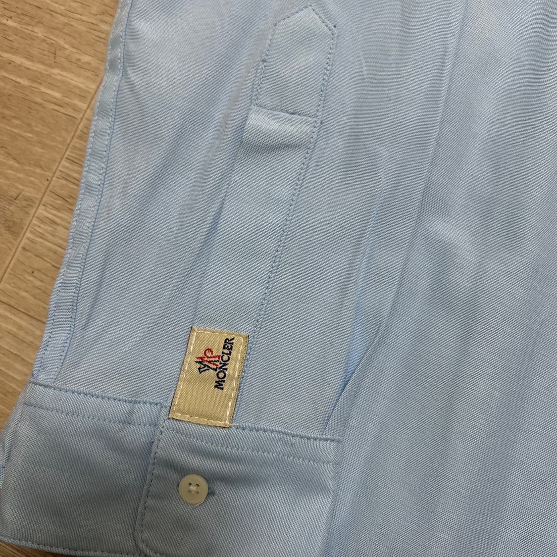 몽클레어 시그니처 와펜 버튼다운 옥스퍼드 셔츠 [스카이블루] L/100 상품이미지5