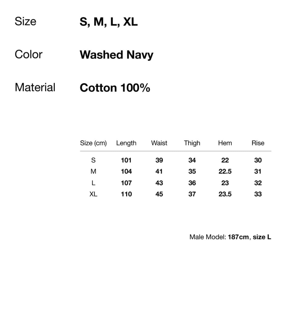 디스이즈네버댓 오버다이드 팬츠 워시드 네이비 (M) 상품이미지5