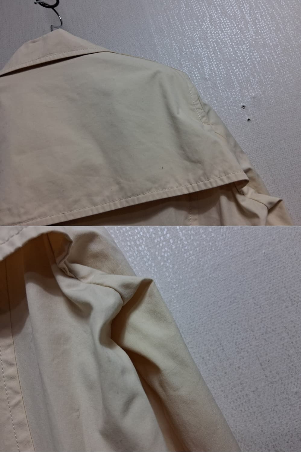 일본구제 GIVENCHY 아이보리 트렌치코트 홑겹 춘추 40 66사이즈
 상품이미지8