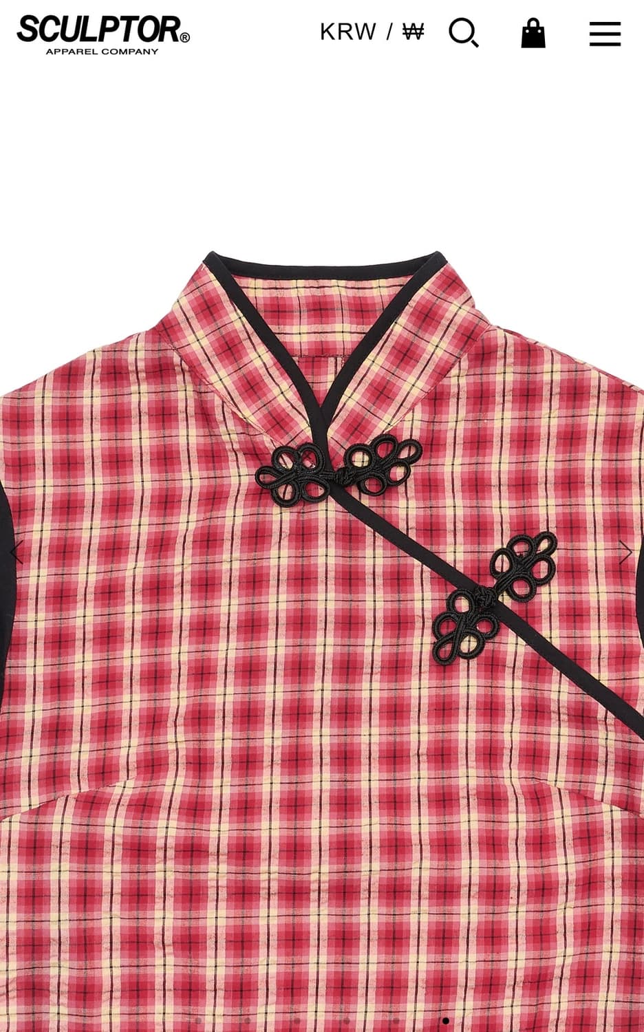 [새상품] 스컬프터 Plaid Folksy Maxi Dress Red 상품이미지7