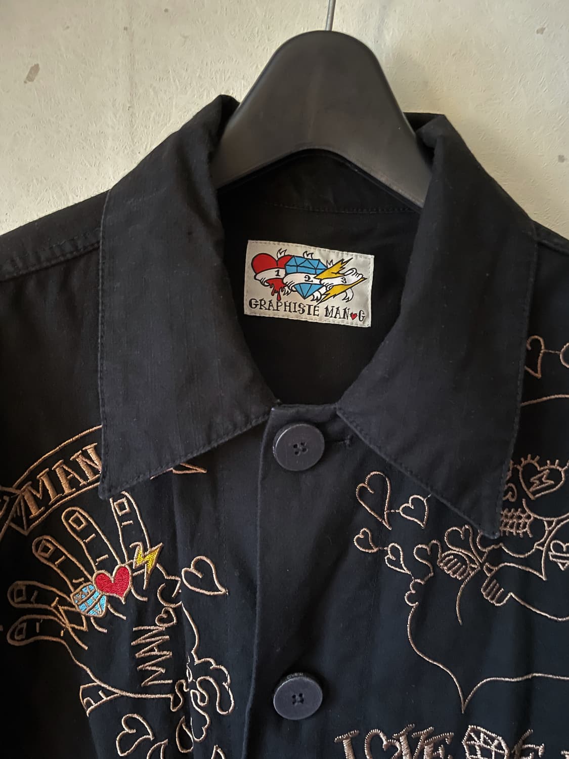 Graphiste Man G 자수 블랙 자켓 상품이미지5