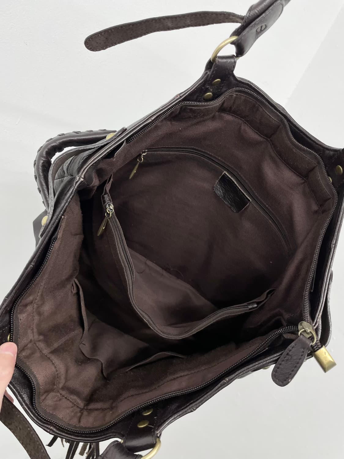 브라운 y2k 스터드 태슬 숄더백 상품이미지9