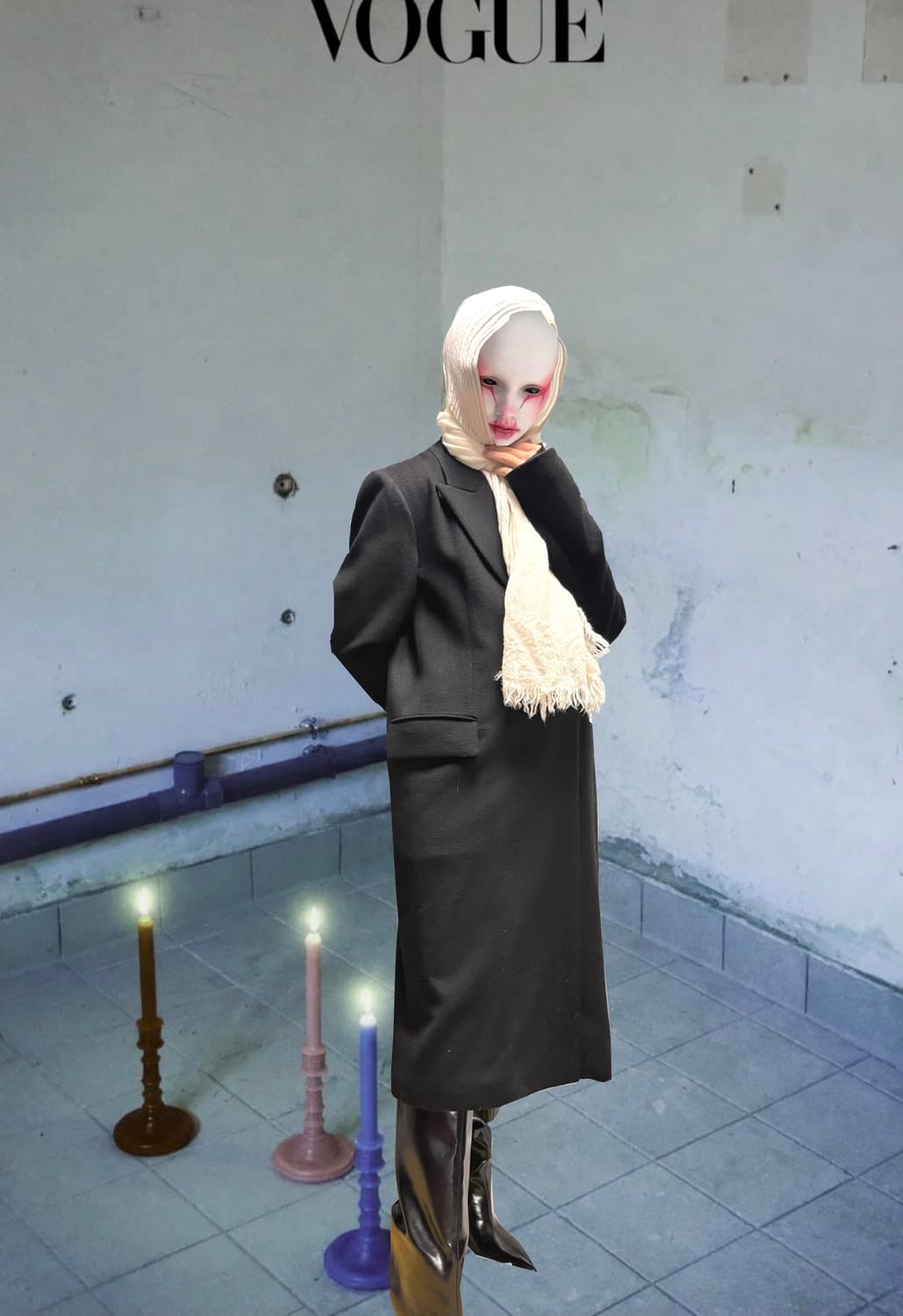 100% 캐시미어 코트 블랙 상품이미지4