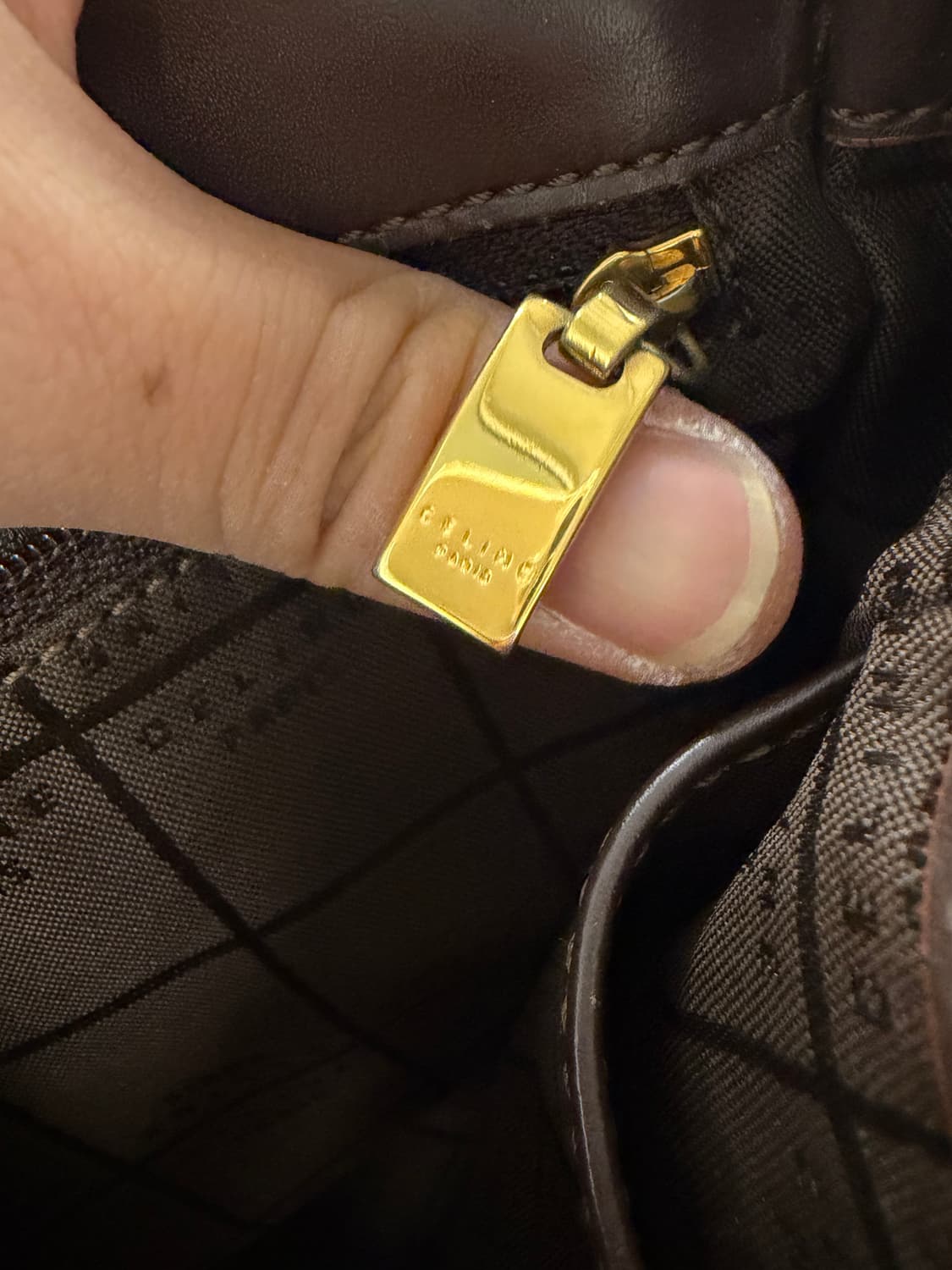 올드셀린느 정품 트리오페 토트백 브라운 상품이미지6